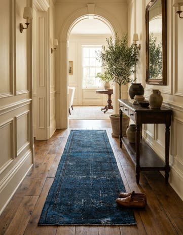 1' 9 x 12' 8 Hand Knotted Ultra Vintage Persian Wool Runner Rug