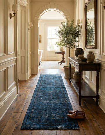 1' 9 x 12' 8 Hand Knotted Ultra Vintage Persian Wool Runner Rug