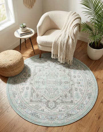 Mint Whitney Round Rug