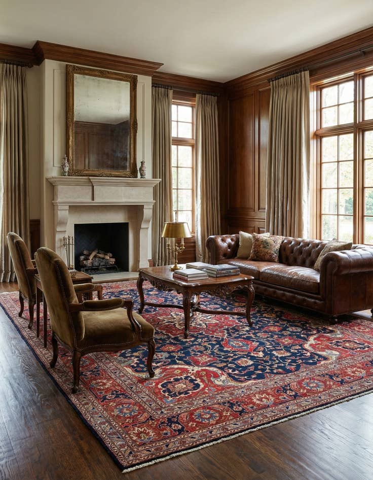 Detail image of  9' 11 x 12' 7  Hand Knotted Heriz Persian Wool Rug