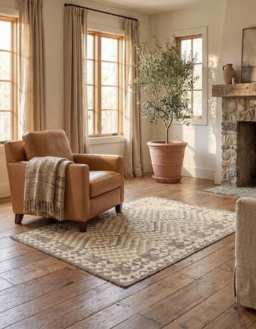 4' x 5' 11 Hand Woven Kilim Maymana Wool Rug
