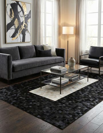 5' 1 x 7' 10 Cowhide Stocks Rug