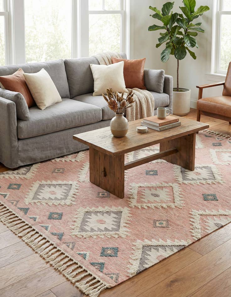 Detail image of 8' x 11'  Hand Woven Arizona Wool Rug