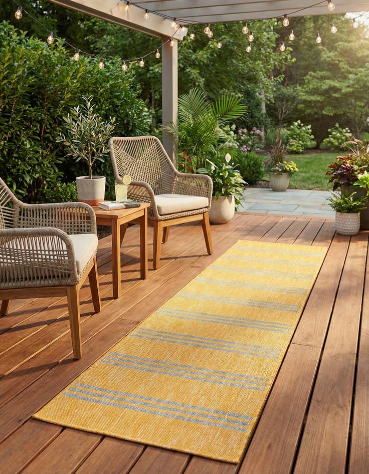 Detail image of 2' x 8'  Washable Jill Zarin Anguilla Indoor / Outdoor Runner Rug