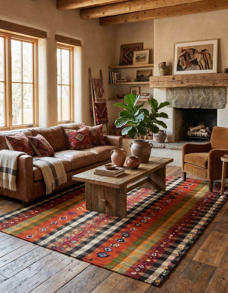 Detail image of 5' 5 x 6' 8 Jajim Rug