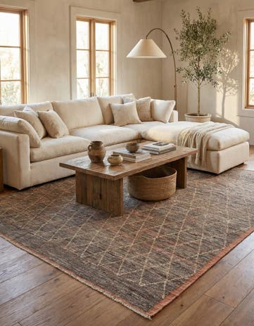 8' 9 x 10' 3 Hand Knotted Moroccan Wool Rug