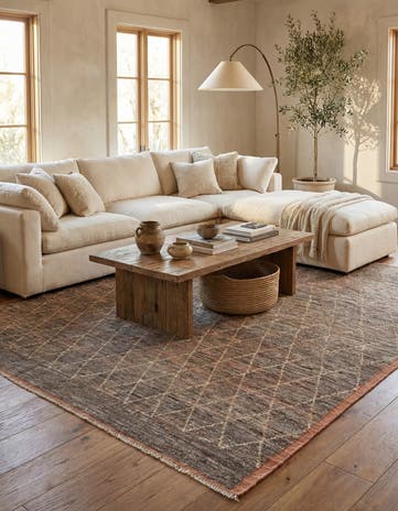 8' 9 x 10' 3 Hand Knotted Moroccan Wool Rug