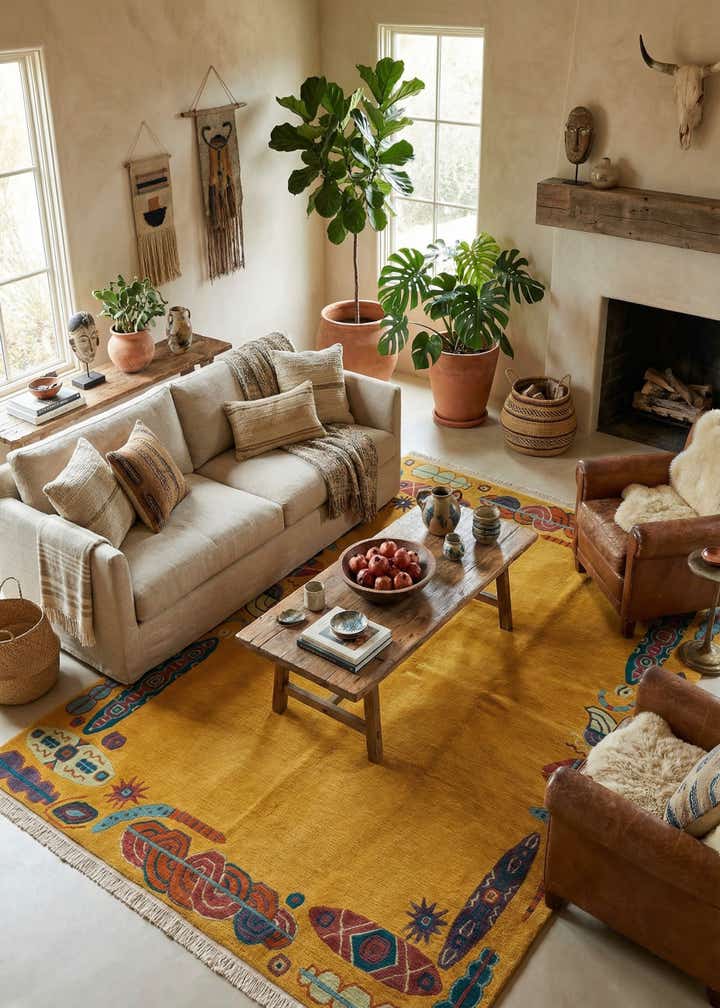 5' 7 x 7' 10 Hand Knotted Tibet Wool Rug