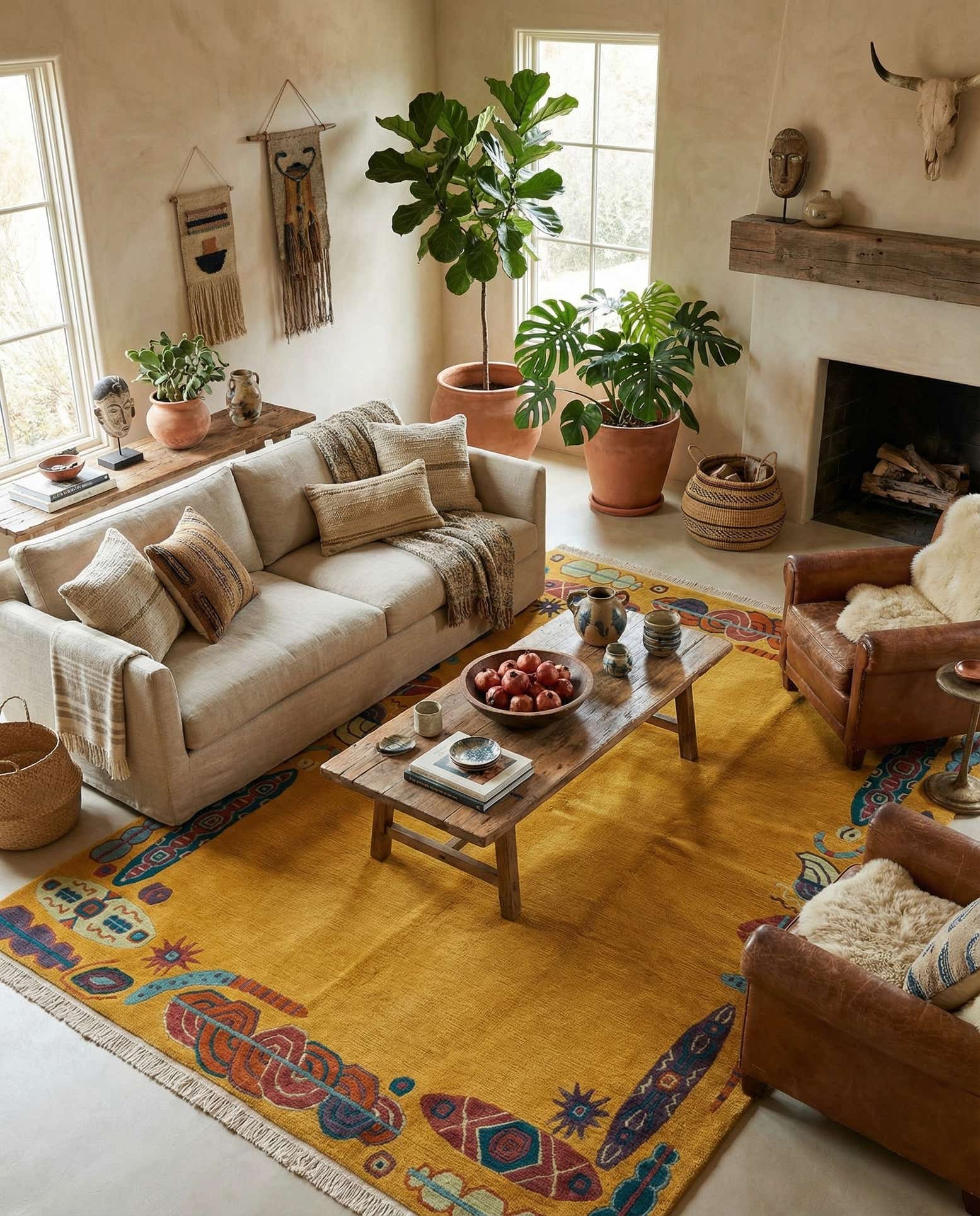 5' 7 x 7' 10 Hand Knotted Tibet Wool Rug