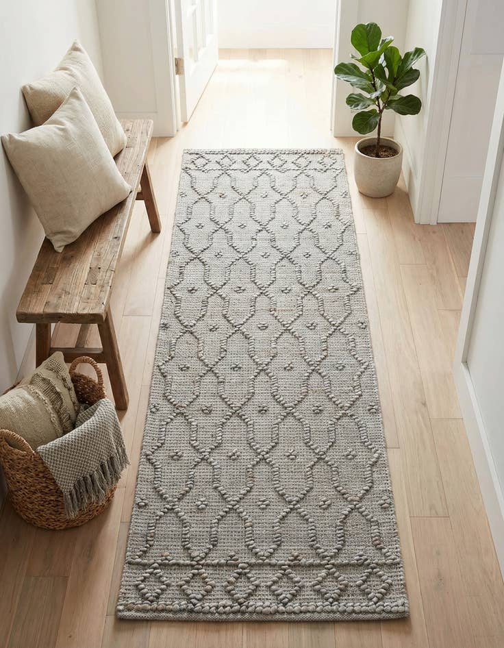 Detail image of 2' x 6' 1 Hand Woven Larsa Jute Runner Rug