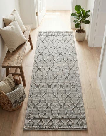 Gray Hand Woven Larsa Jute Runner Rug