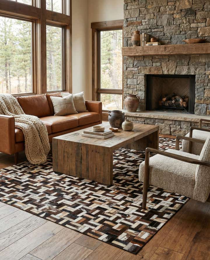 5' x 7' 10 Cowhide - Patchwork Rug