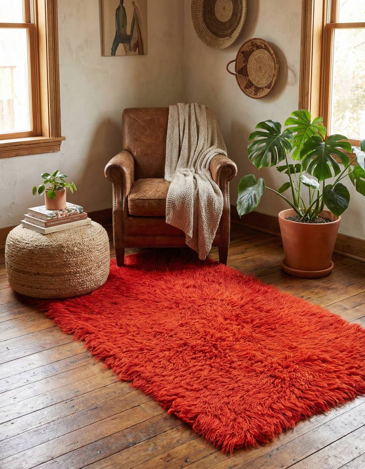 Detail image of  2' 1 x 4' 3  Hand Knotted Moroccan Wool Runner Rug