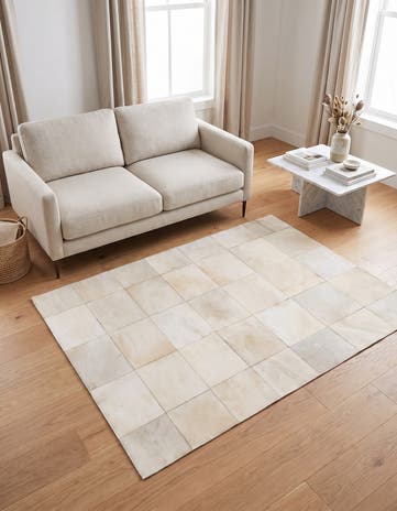4' 3 x 6' 4 Cowhide Stocks Rug