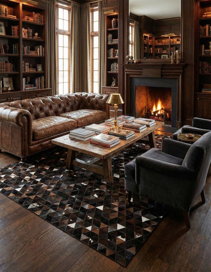 Detail image of  8' x 9' 9 Cowhide - Patchwork Rug