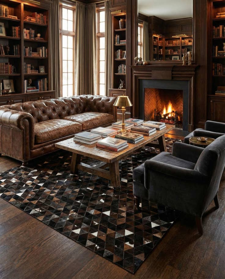 Detail image of 8' x 9' 9 Cowhide - Patchwork Rug