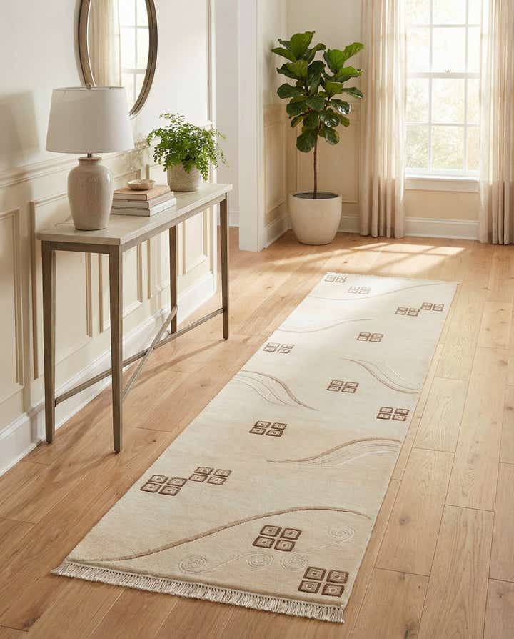 80cm x 290cm Handgeknüpft Darya Wolle Läufer Teppich