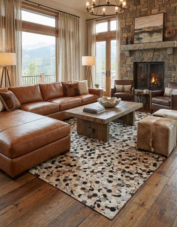 5' x 8' 1 Cowhide Rug