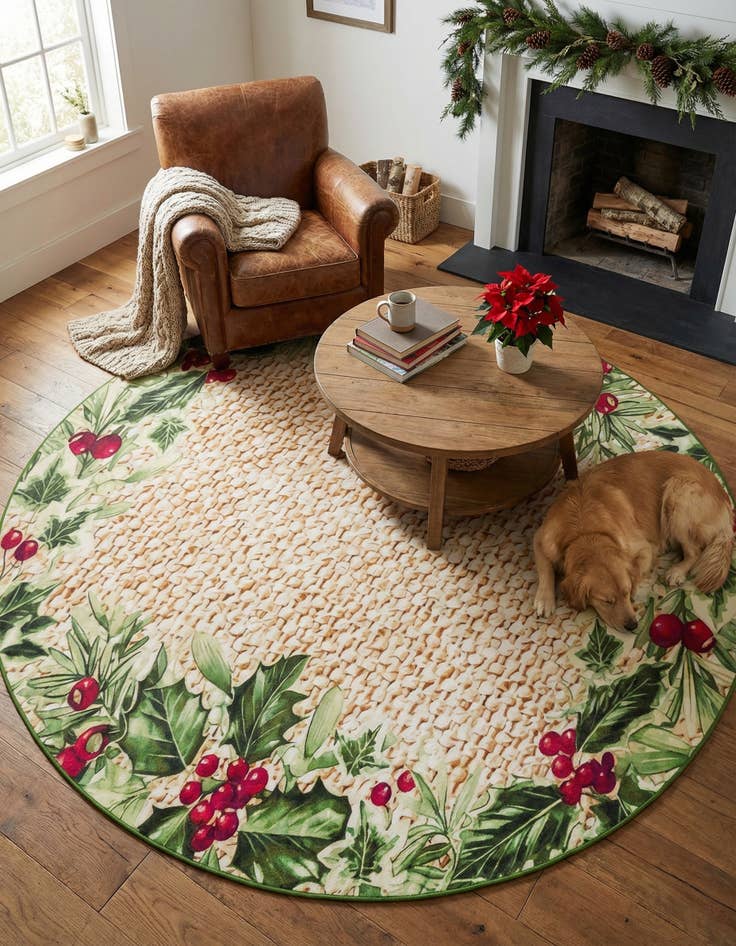 Detail image of 10' x 10' Easy-Clean Jill Zarin Caribbean Indoor / Outdoor Round Rug
