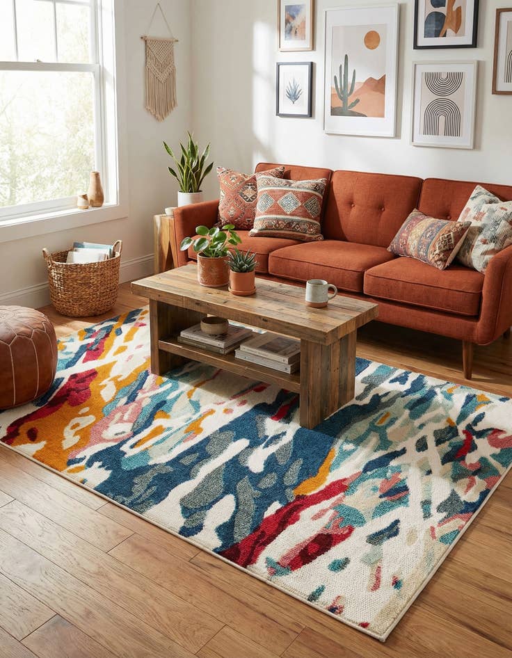 Detail image of 4' x 6' Easy-Clean Casablanca Indoor / Outdoor Rug
