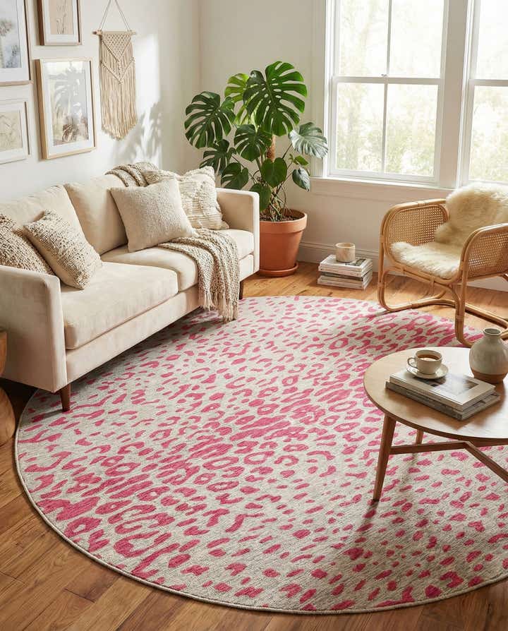 10' x 10' Easy-Clean Safari Indoor / Outdoor Round Rug