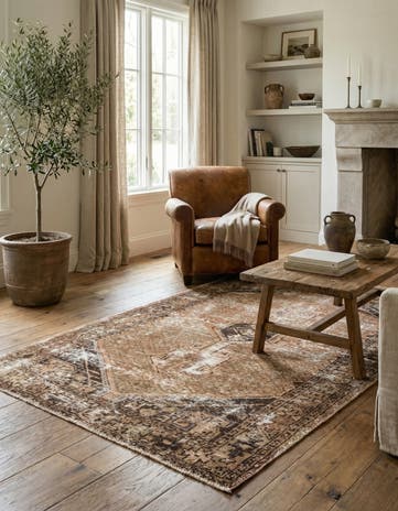 3' 3 x 4' 10 Hand Knotted Ultra Vintage Persian Wool Rug