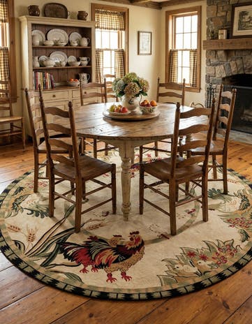 13' x 13' Pastoral Round Rug