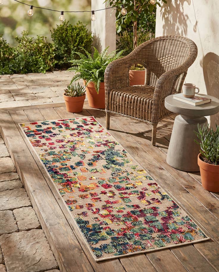 Detail image of 2' x 5' Easy-Clean Casablanca Indoor / Outdoor Runner Rug