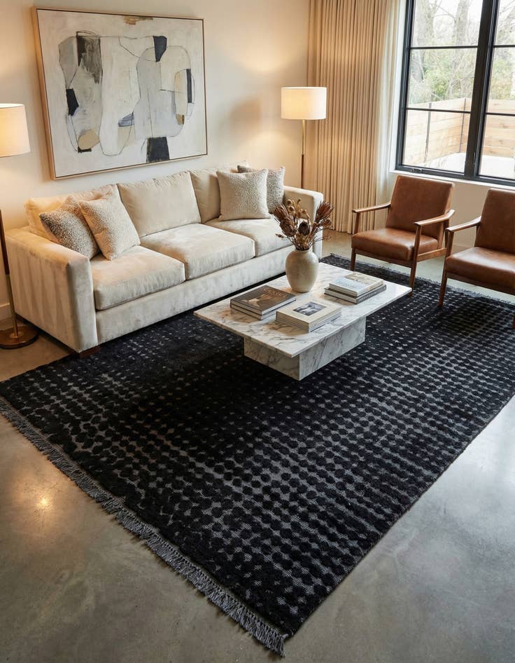 Detail image of 5' 3 x 8' 4 Hand Knotted Darya Wool Rug