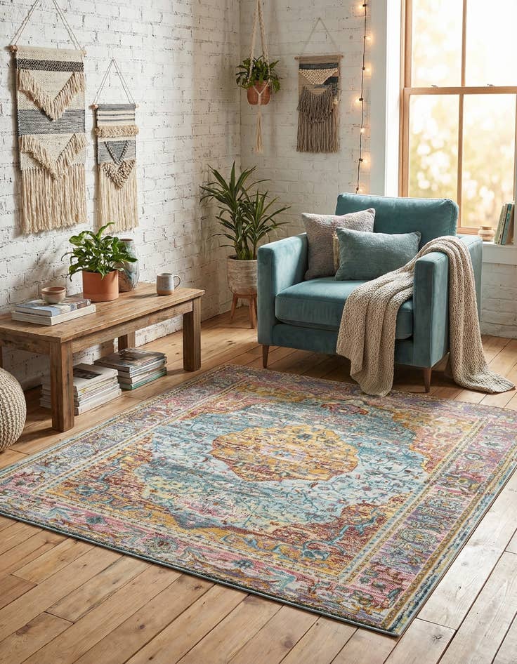 Detail image of 5' x 5' Havana Square Rug