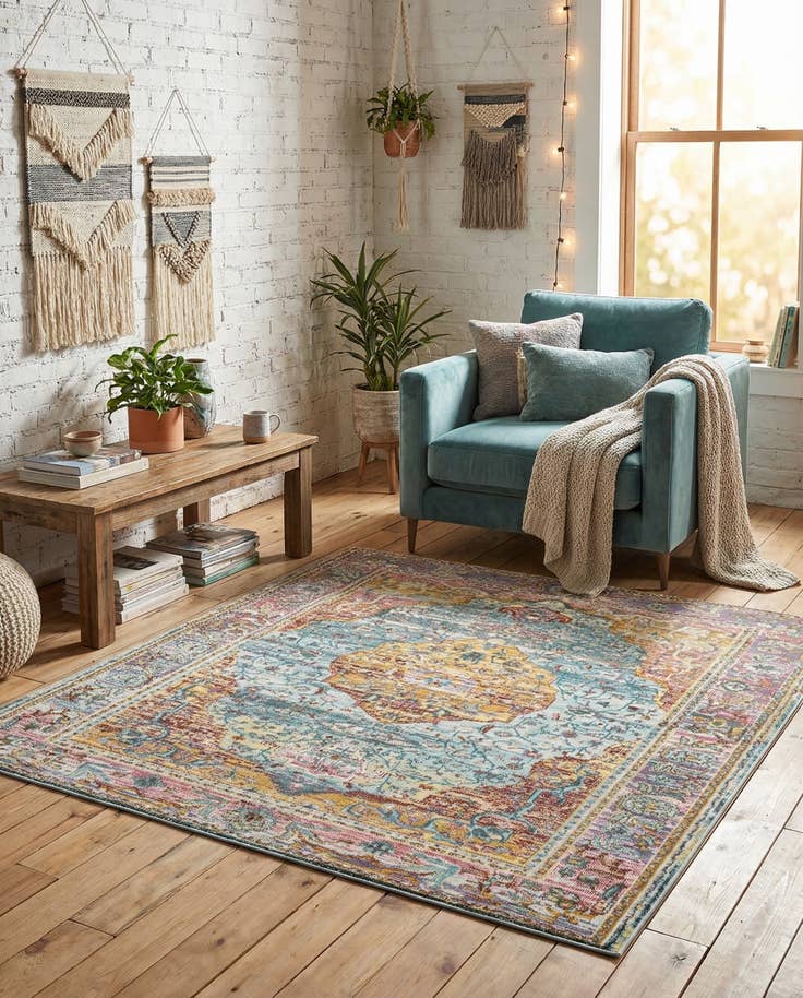 Detail image of 5' x 5' Santiago Square Rug