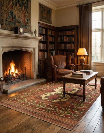 6' 5 x 9' 4 Hand Knotted Sumak Wool Rug