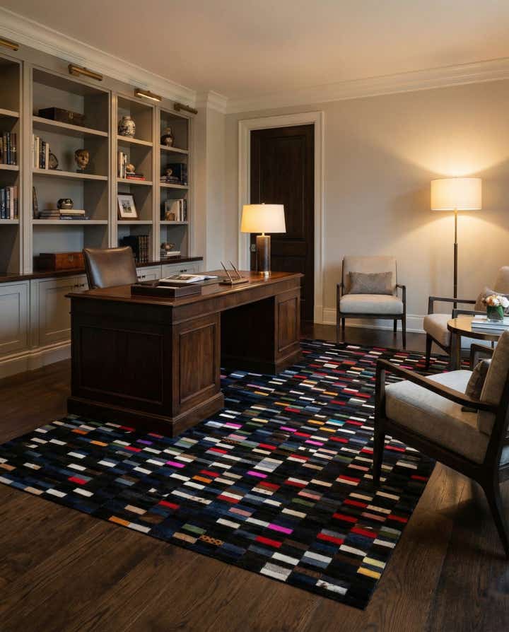 5' 2 x 7' 11 Cowhide - Patchwork Rug