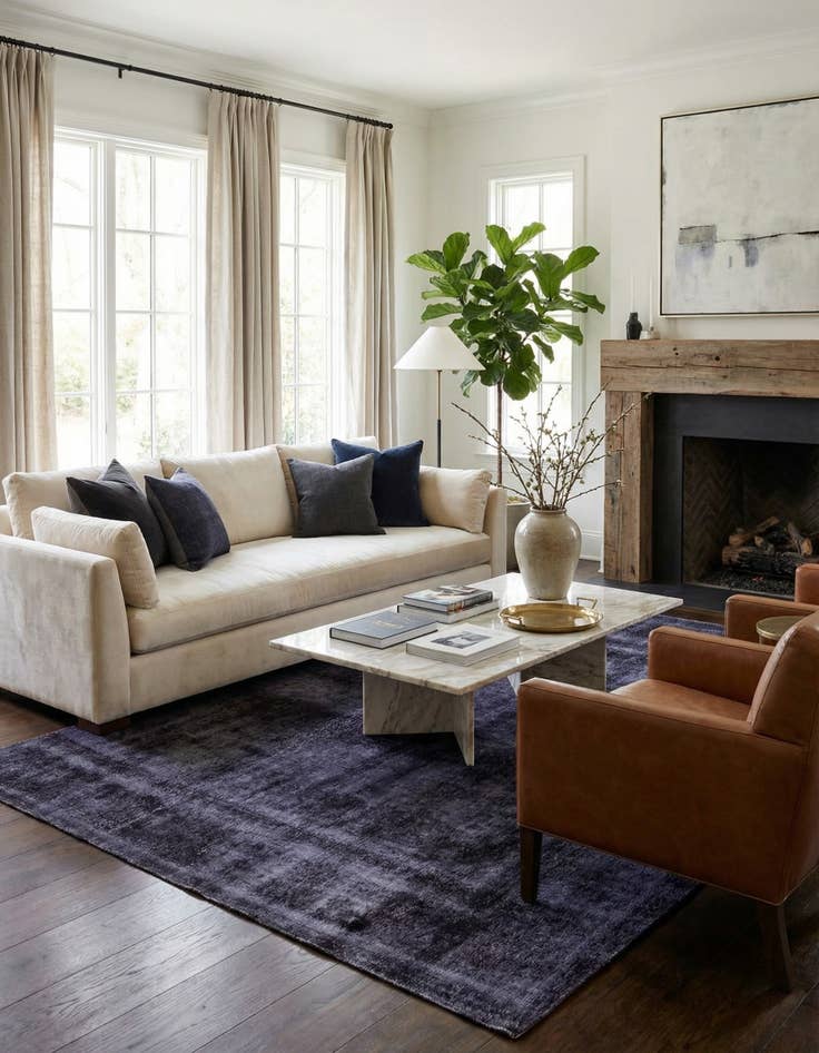 Detail image of  7' 10 x 9'  Hand Knotted Ultra Vintage Persian Wool Rug