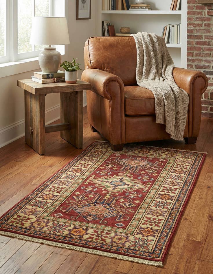 Detail image of 2' 8 x 4' 1  Hand Knotted Kazak Oriental Rug