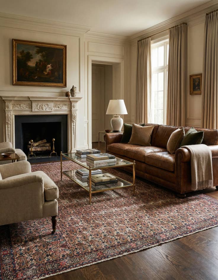 Detail image of 6' 9 x 9' 9  Hand Knotted Ultra Vintage Persian Wool Rug