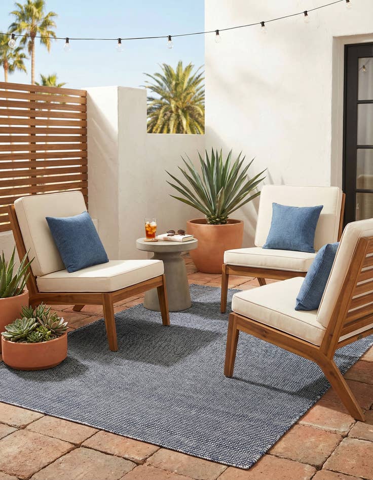 Detail image of  4' 1 x 6' 1  Washable Jill Zarin Palm Springs Indoor / Outdoor Rug