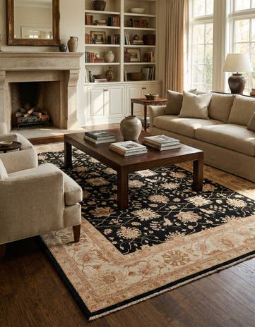 8' 11 x 12' 7 Hand Knotted Peshawar Ziegler Rug
