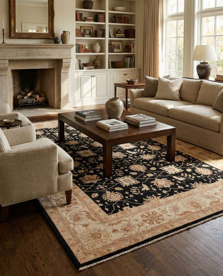 8' 11 x 12' 7 Hand Knotted Peshawar Ziegler Rug