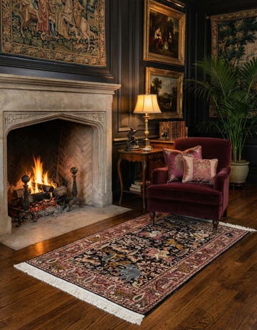 3' 1 x 5' Hand Knotted Kashmir Oriental Rug