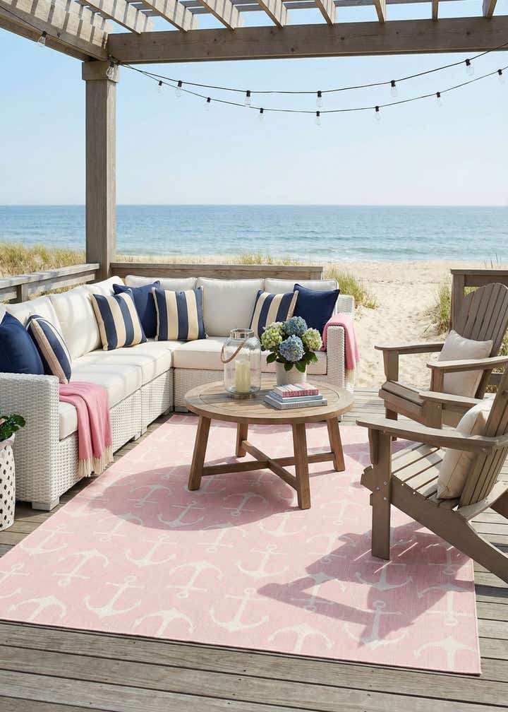 10' x 13' Easy-Clean Coastal Indoor / Outdoor Rug