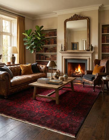 6' 8 x 9' 8 Hand Knotted Khal Mohammadi Wool Rug