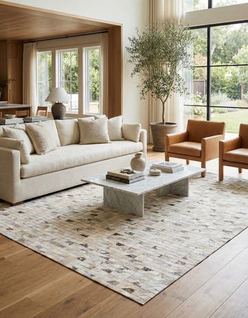 5' 4 x 7' 5 Cowhide Rug