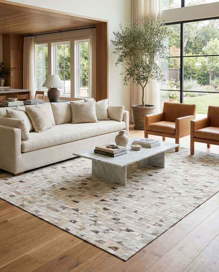 5' 4 x 7' 5 Cowhide Rug