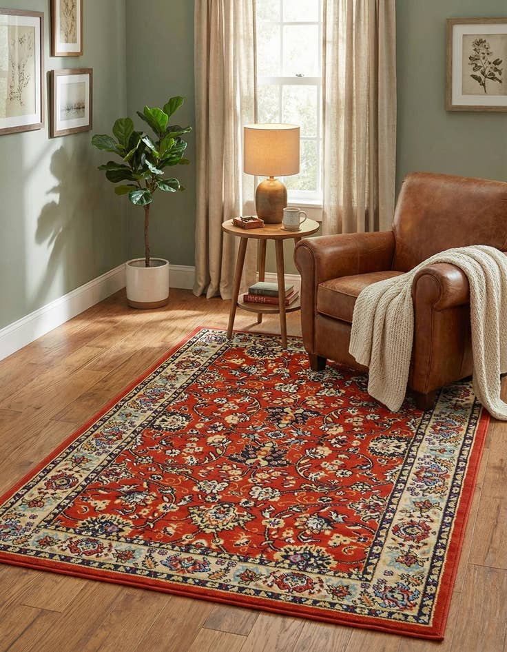 Detail image of 4' x 6' Kashan Design Rug