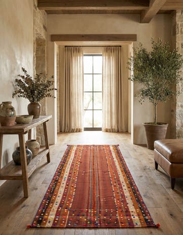 3' 9 x 8' 10 Jajim Runner Rug