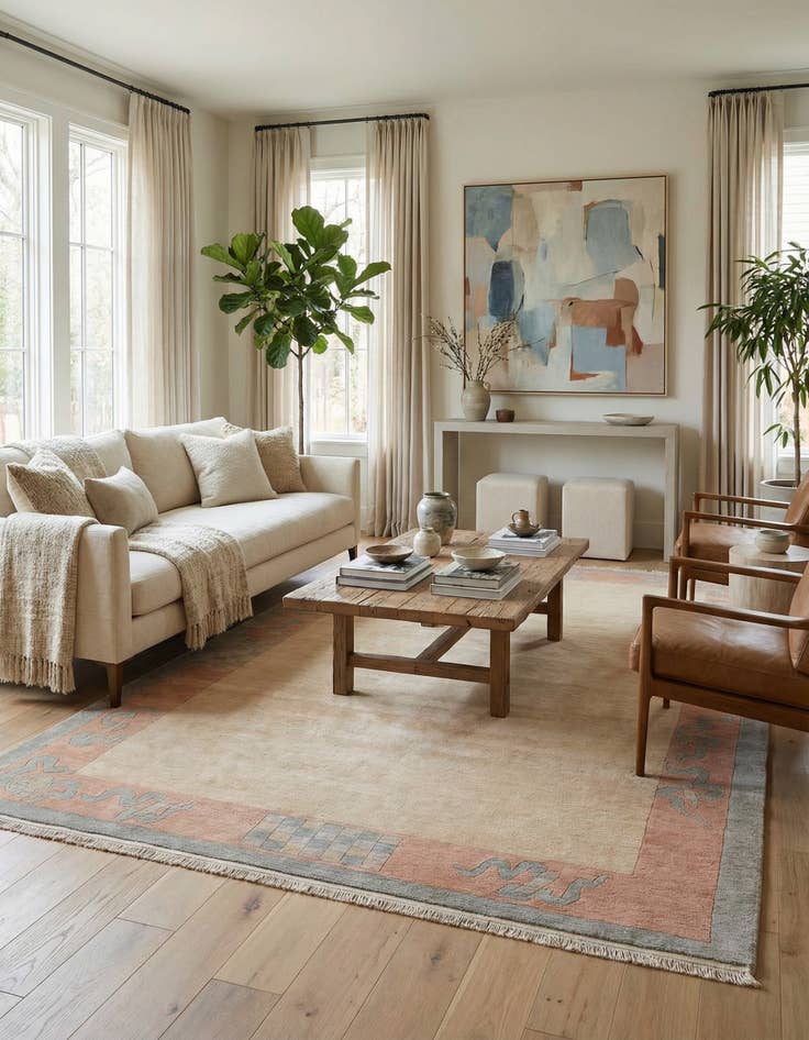 Detail image of  8' 3 x 11' 5  Hand Knotted Tibet Wool Rug