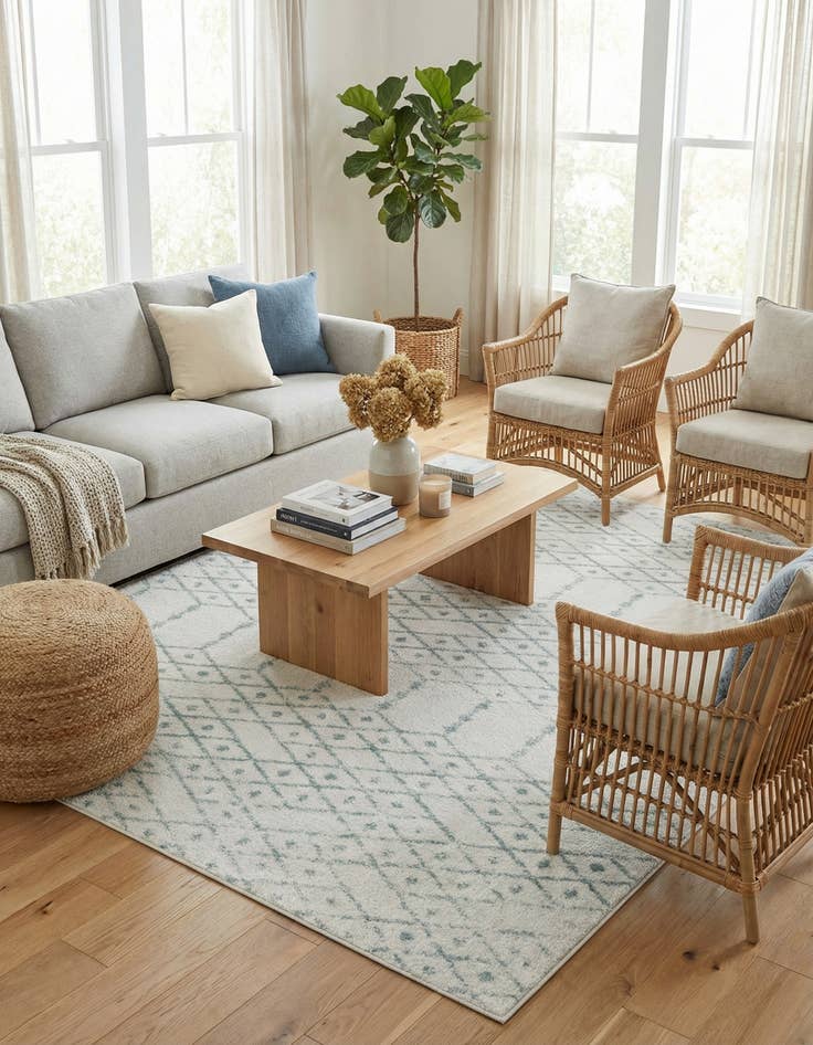 Detail image of 7' 10 x 10' Paxon Trellis Rug