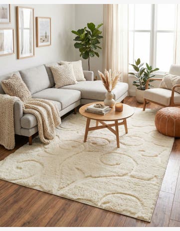 4' x 6' Floral Shag Rug