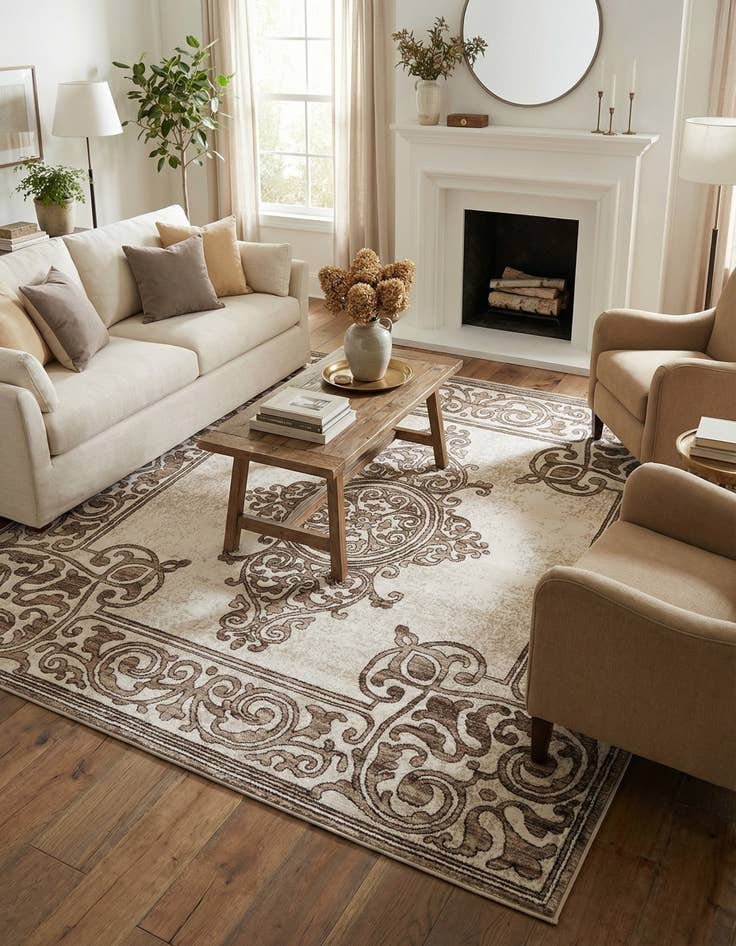 Detail image of 6' x 6' Hermitage Square Rug